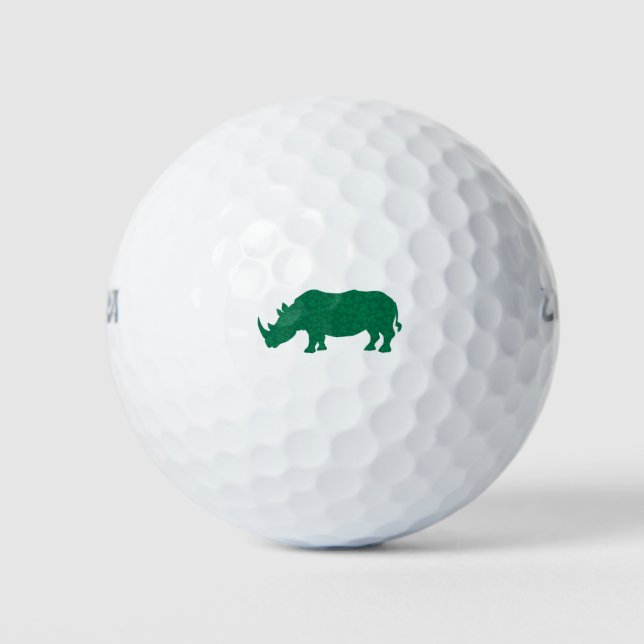 Pelotas De Golf Rinocerontes hechos de Shamrock (Anverso)