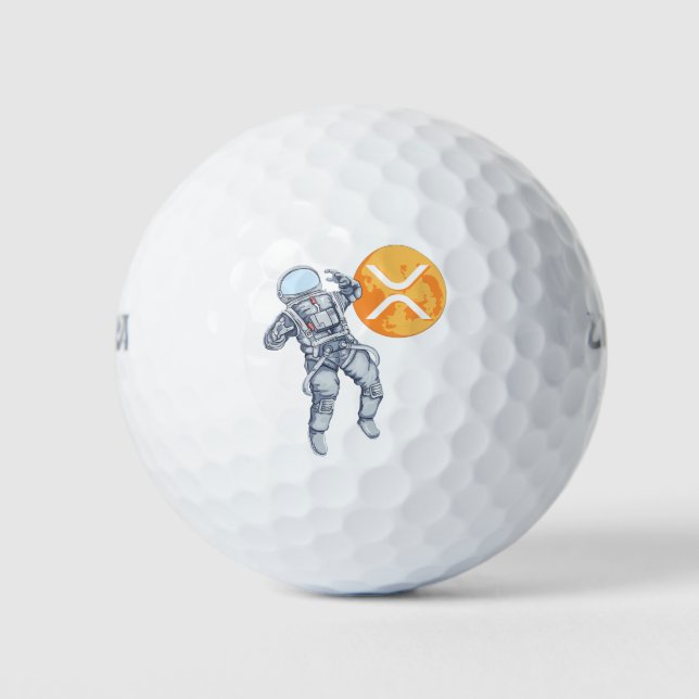 Pelotas De Golf Ripple XRP Criptocurrency -Astronauta criptográfic (Anverso)