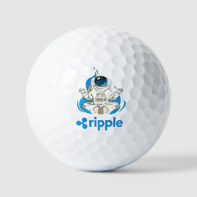 Pelotas De Golf Ripple XRP Criptocurrency -Astronauta criptográfic (Anverso)