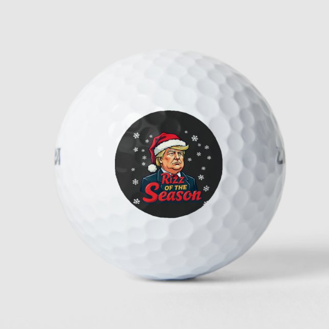 Pelotas De Golf Rizz of the Season Funny Navidades de Trump (Anverso)