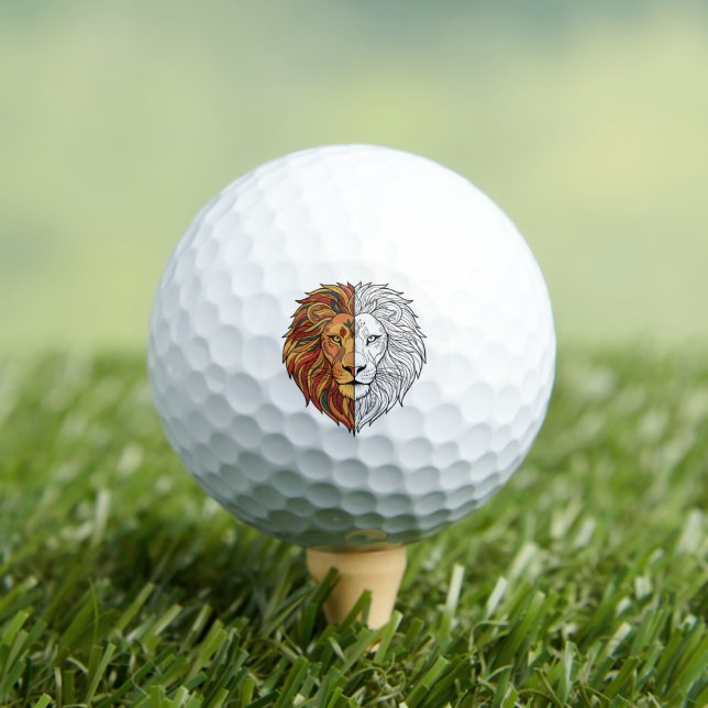 Pelotas De Golf Roaring Lion Head Custom Golf Balls (Camiseta in situ)