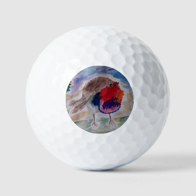 Pelotas De Golf Robin navidades (Anverso)
