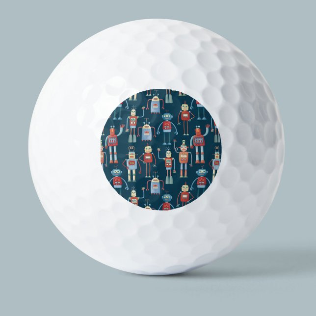 Pelotas De Golf Robots estilo retro de los años 1950 (Subido por el creador)