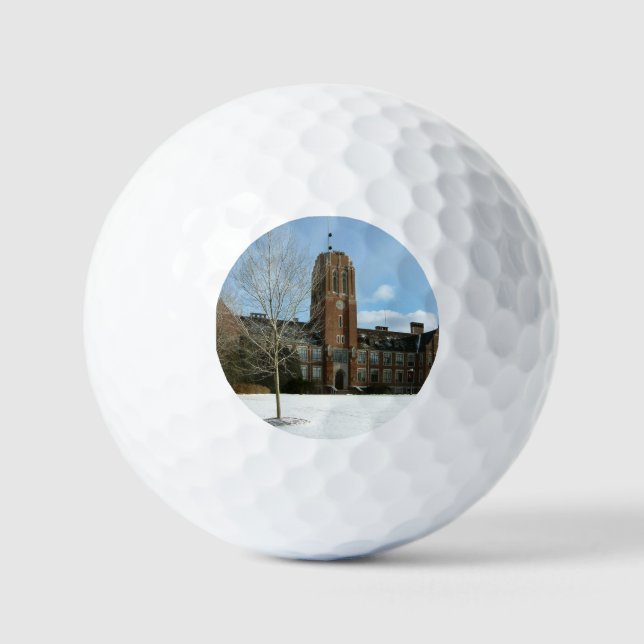 Pelotas De Golf Rockwell en invierno en Grove City College (Anverso)