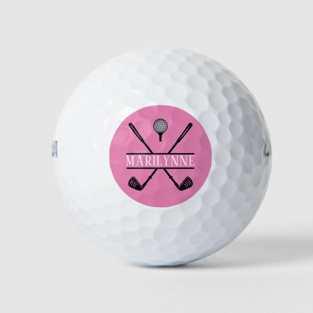 Pelotas De Golf Rojas Personalizadas para Damas (Anverso)