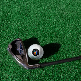 Pelotas De Golf Rojo amarillo verde Monograma inicial B blanco neg