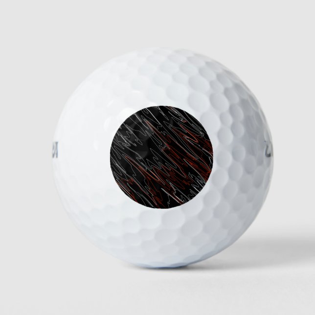 Pelotas De Golf Rojo negro martirizado (Anverso)