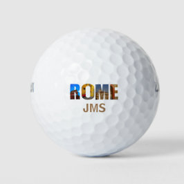 Pelotas De Golf Roma Italia Monograma Iniciales Ciudad Viajes Foto