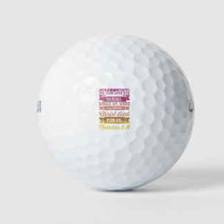 Pelotas De Golf Romanos 5:8 Biblia Diseño verso