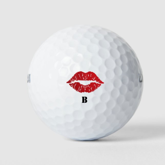 Pelotas De Golf Romantic chic luxe red lips (Anverso)