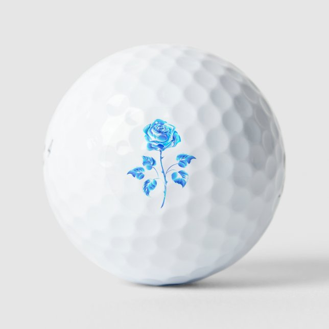 Pelotas De Golf Rosa azul en llamas (Anverso)