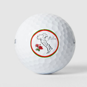 Pelotas De Golf *~* Rosa de mapas de Italia en lengua italiana