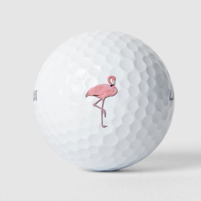 Pelotas de golf rosa Flamingo (Anverso)
