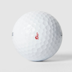Pelotas De Golf Rosa Madder, diseño floral de Thunderbird