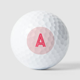 Pelotas De Golf Rosa monograma personalizado