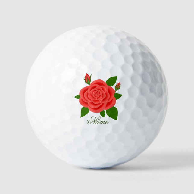 Pelotas De Golf Rosa Roja (Anverso)