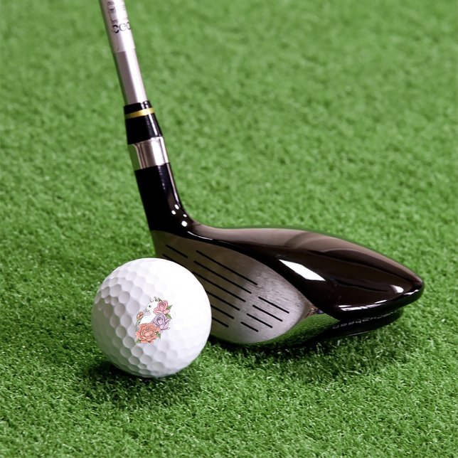 Pelotas De Golf Rosas rosadas de lavanda de piel de gato blanco (Subido por el creador)