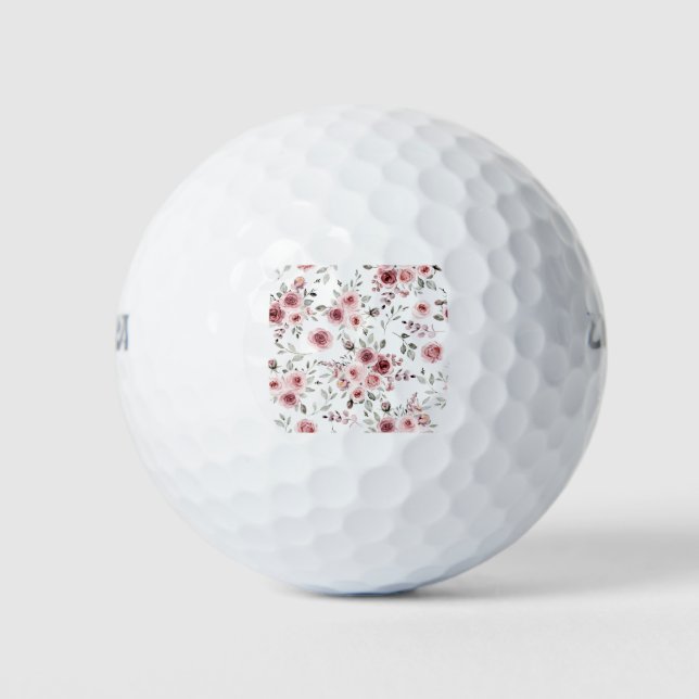 Pelotas De Golf Rose flower pattern (Anverso)