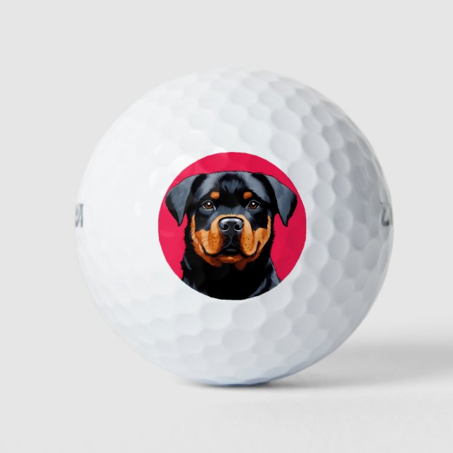 Pelotas De Golf Rottweiler (Anverso)
