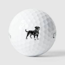 Pelotas De Golf Rottweiler, cuerpo completo