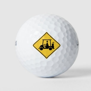 Pelotas De Golf Rótulo de precaución en carrito de golf