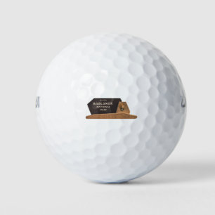 Pelotas De Golf Rótulo del Parque Nacional Badlands