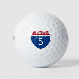 Pelotas De Golf Rótulo Interestatal 5 de California