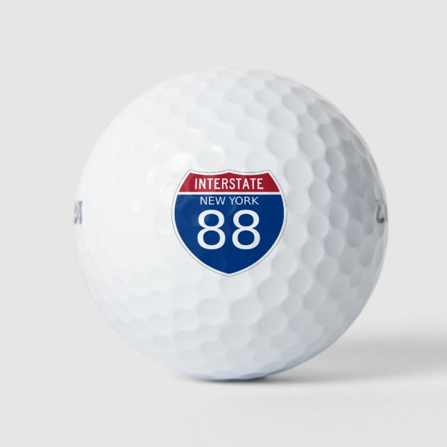 Pelotas De Golf Rótulo Interestatal de Nueva York (Anverso)