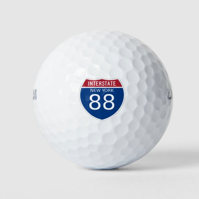 Pelotas De Golf Rótulo Interstate 88 de Nueva York (Anverso)