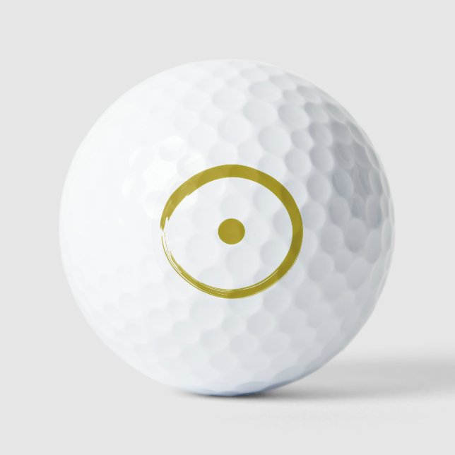 Pelotas De Golf Rótulo solar astrológico - Budismo Círculo Zen 3 (Anverso)