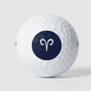 Pelotas De Golf Rótulo Zodiaco Aries moderno Decoración de fibra d