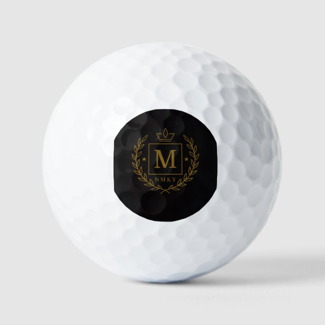 Pelotas De Golf "Royal NMKY Emblem – Monogram M Crest Design" (Anverso)