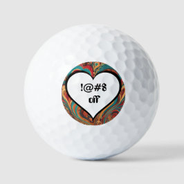Pelotas De Golf Rude Funny Heart Design !@#$
