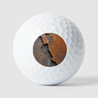 Pelotas De Golf Rustic 'Worn' Metal Keychain 