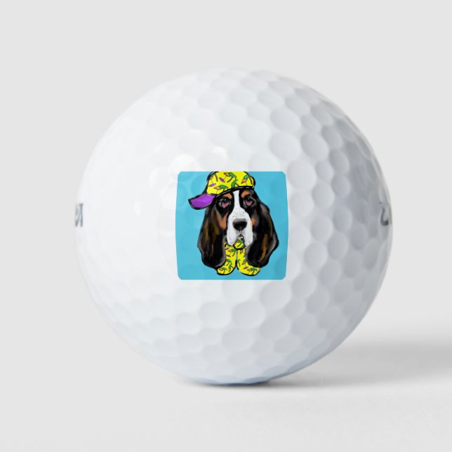 Pelotas De Golf Sabueso Basset (Anverso)