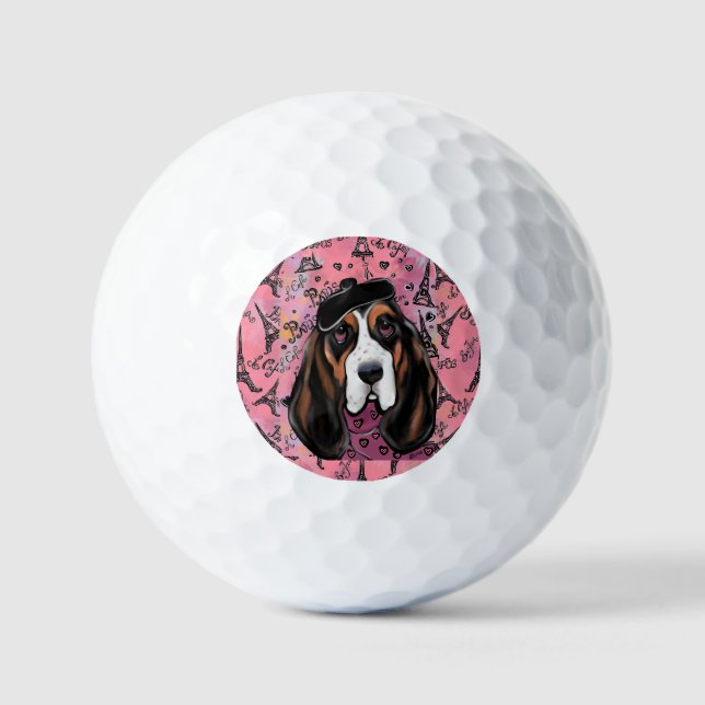 Pelotas De Golf Sabueso Basset (Anverso)