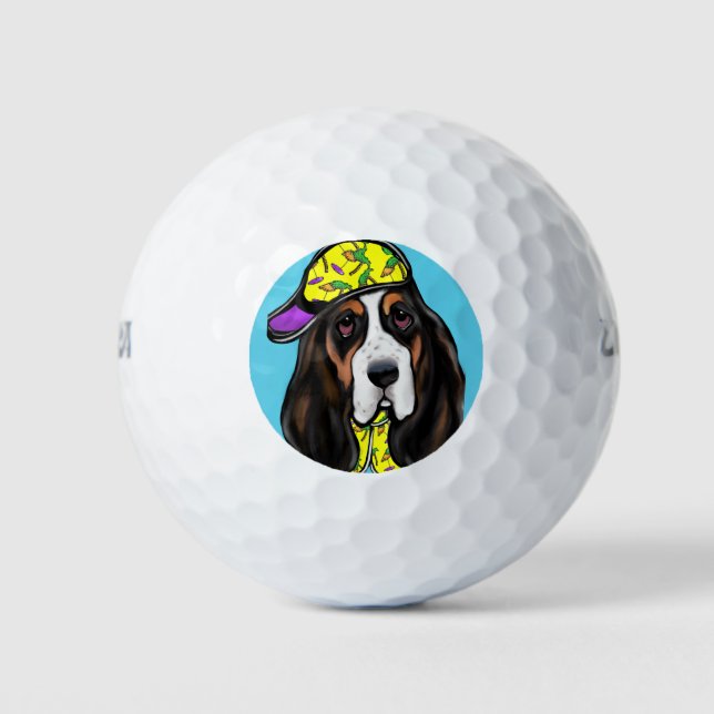 Pelotas De Golf Sabueso Basset  (Anverso)