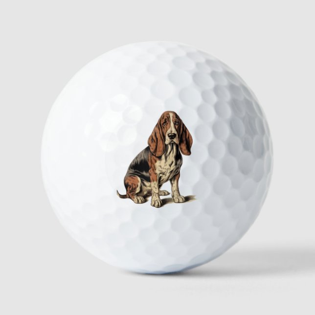 Pelotas De Golf Sabueso Basset (Anverso)