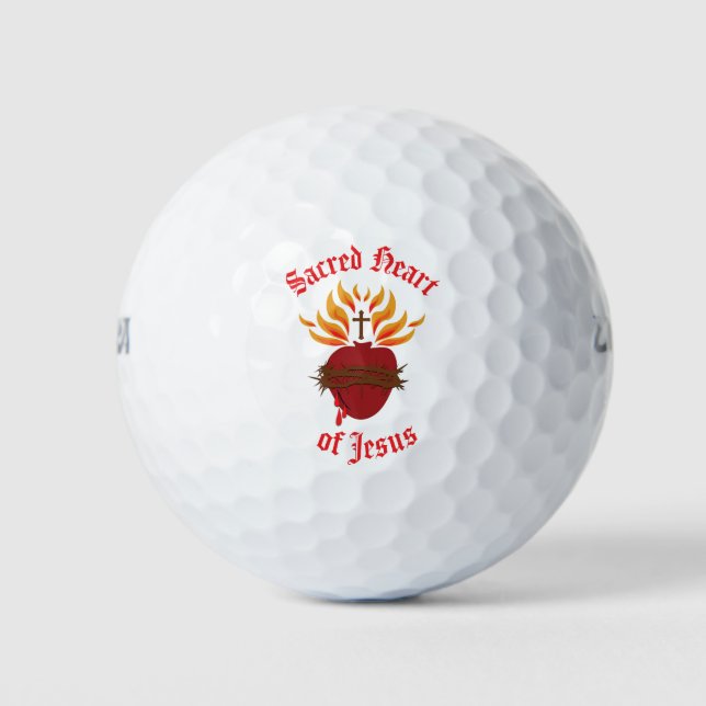 Pelotas De Golf Sagrado Corazón de Jesús (Anverso)