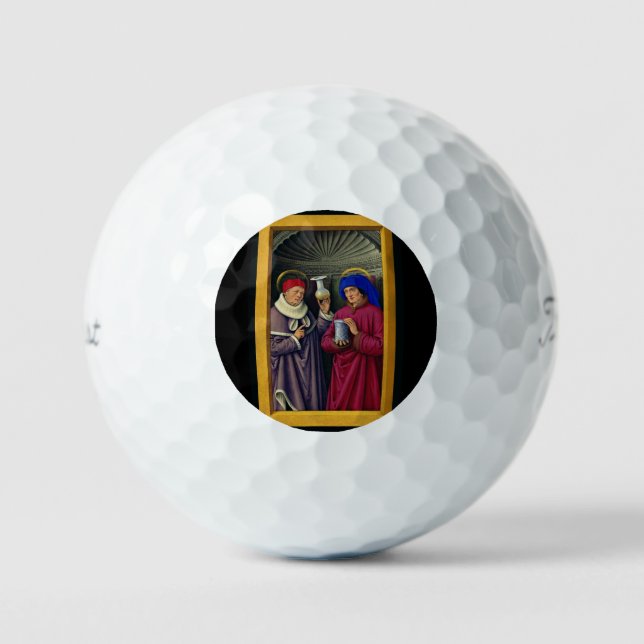 Pelotas De Golf Saints Cosmas and Damian de Jean Bourdichon (Anverso)