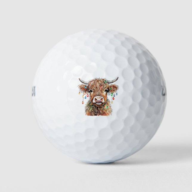 Pelotas De Golf Salones de golf Highland Cow (Anverso)