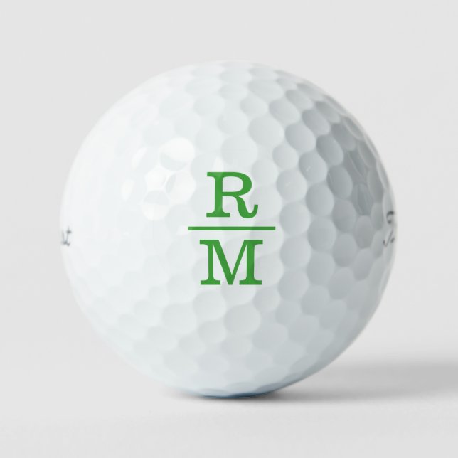 Pelotas De Golf Salones de golf monogramas de Iniciales apilados (Anverso)