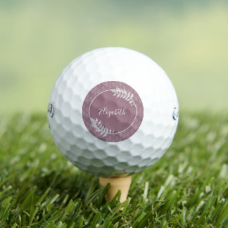 Pelotas De Golf Salones de golf personalizados de Mauve Elegant Da