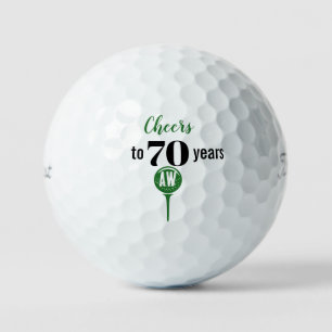 Pelotas De Golf Saludos a los 70 años de cumpleaños de las iniciat