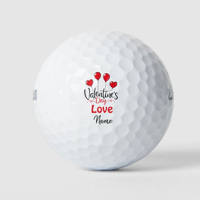 Pelotas De Golf San Valentín a los golfistas con amor (Anverso)
