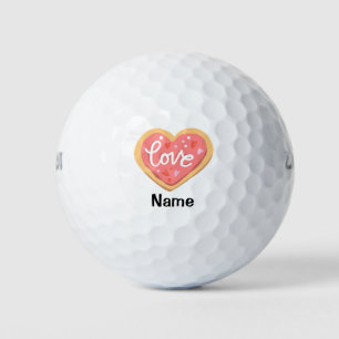 Pelotas De Golf San Valentín con AMOR corazón rojo al golfista