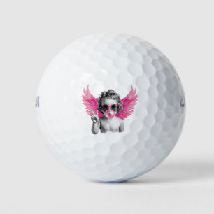 Pelotas De Golf San Valentín Soplando Burbuja Cupido Día de San Va