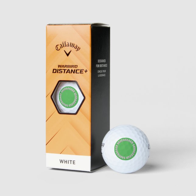 Pelotas de golf Sandbagger verde Callaway Warbird  (Embalaje)