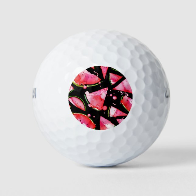 Pelotas De Golf Sandía Acuarela 2 (Anverso)
