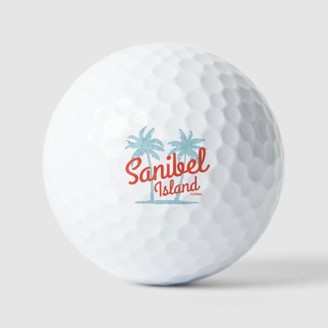 Pelotas De Golf Sanibel Island Florida Gulf Coast Souvenir (Anverso)